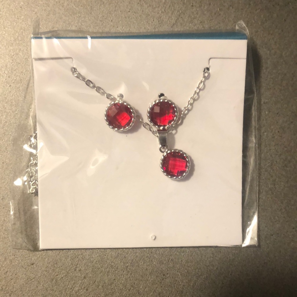 Red and Blue Effy Earring and Necklace Sets